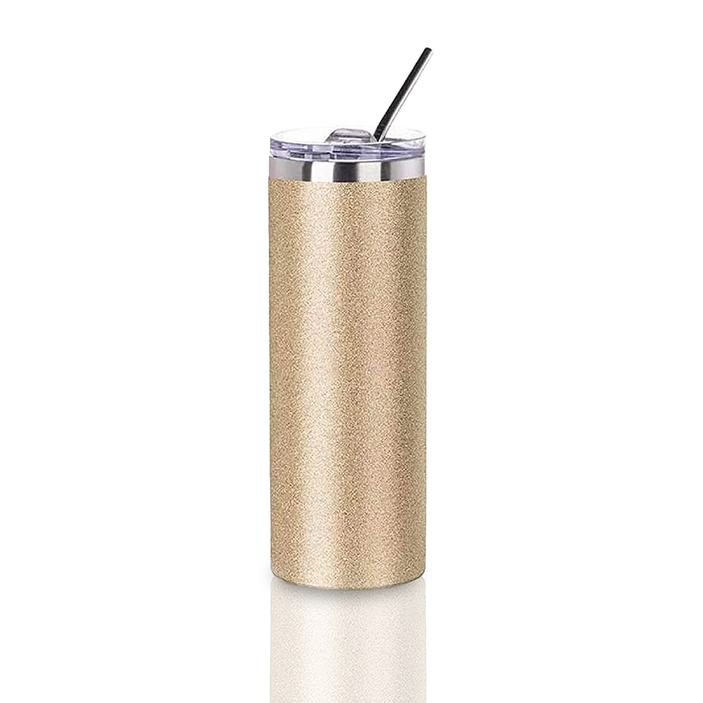 20 oz Gold Straight Glitter Sublimation Tumbler