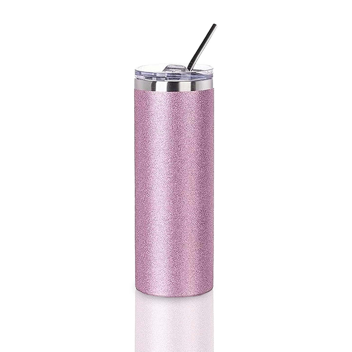 20 oz Rose Straight Glitter Sublimation Tumbler