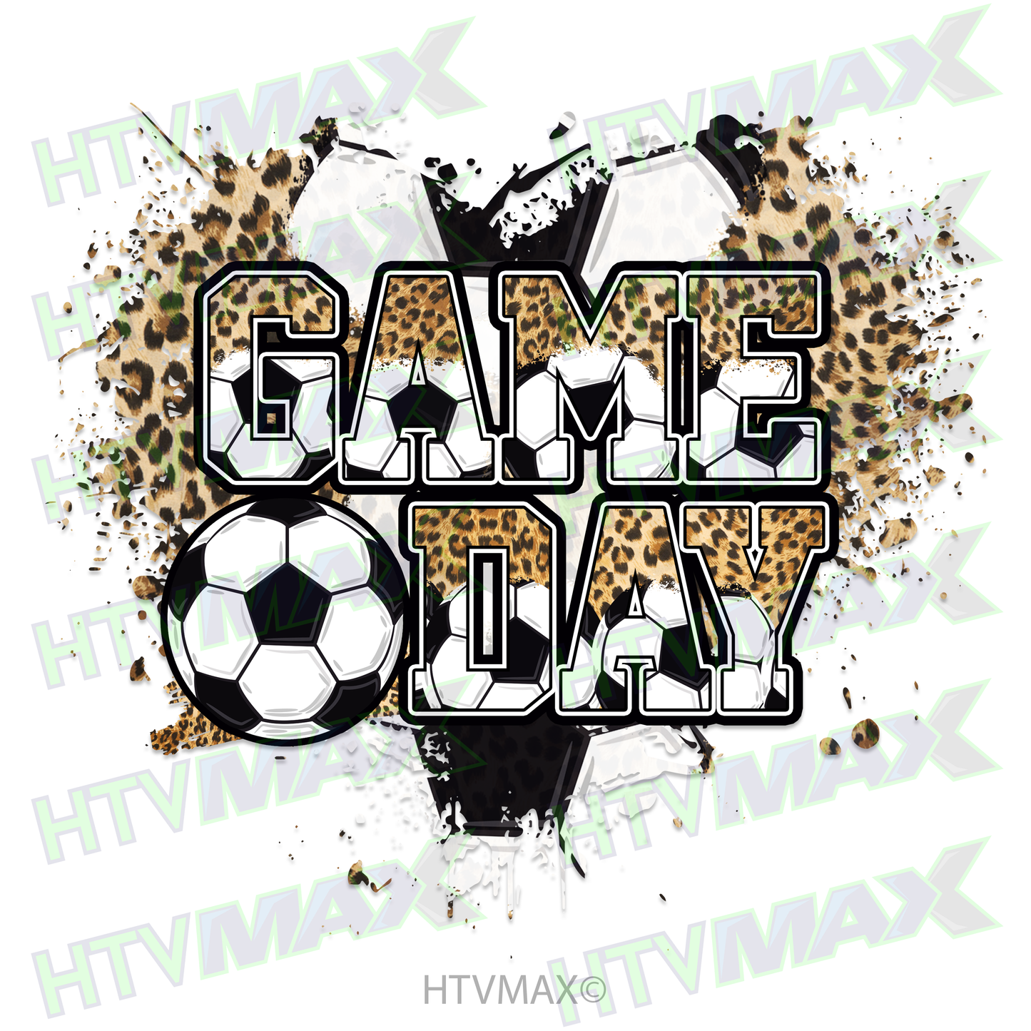 Soccer Game Day Leopard Print